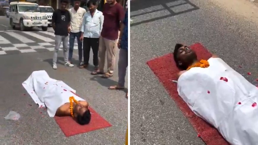 'This reel disease is increasing': UP man arrested for faking death on busy road