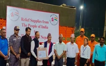 India hands over first consignment of emergency relief materials to flood-hit Nepal
