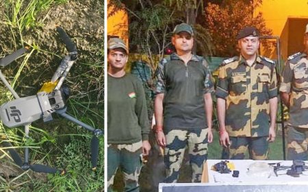 BSF shoots down Pakistani drone carrying heroin, pistol in Punjab's Ferozepur