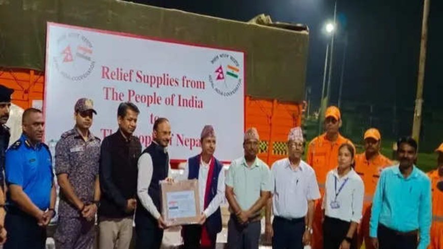 India hands over first consignment of emergency relief materials to flood-hit Nepal