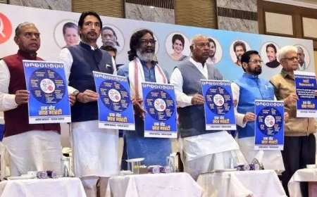 INDIA bloc promises enhanced reservations, 10 lakh jobs in Jharkhand election manifesto