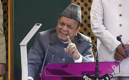 'Cheap sloganeering, stepped on national emblem': J&K speaker rebukes BJP MLAs