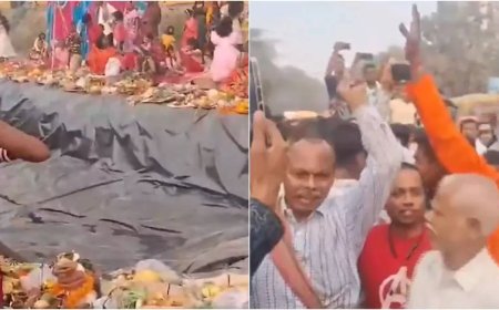 Watch: Chhath puja celebrations but without water, Delhi's colony residents protest