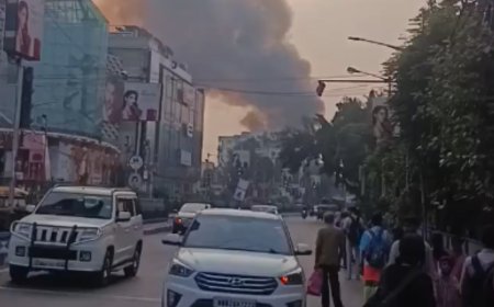 Fire breaks out at Sandhya Bazar in south Kolkata, no injuries reported