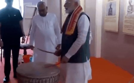Watch: PM Modi kickstarts birth anniversary celebrations of Birsa Munda by playing dhol in Bihar