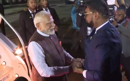 Modi becomes first Indian PM to visit Guyana in 56 years