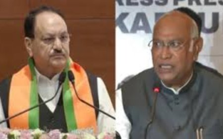 J P Nadda slams Kharge for pushing 'false' Manipur narrative, Congress hits back