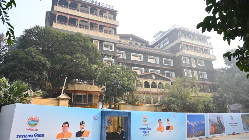 CM Dhami inaugurates 'Uttarakhand Niwas' in New Delhi, showcasing state’s rich folk art and architecture