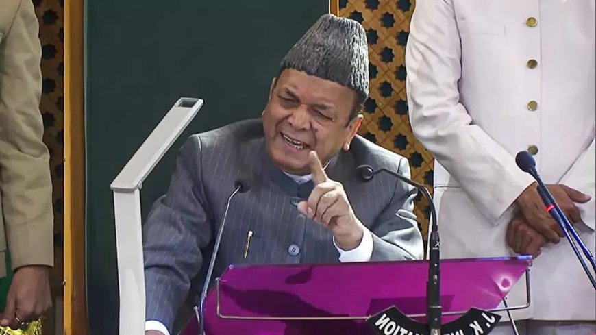 'Cheap sloganeering, stepped on national emblem': J&K speaker rebukes BJP MLAs