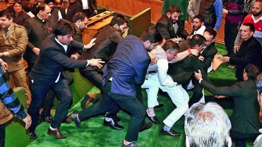 Watch: Ruckus in J&K assembly over Article 370 continues for the third day