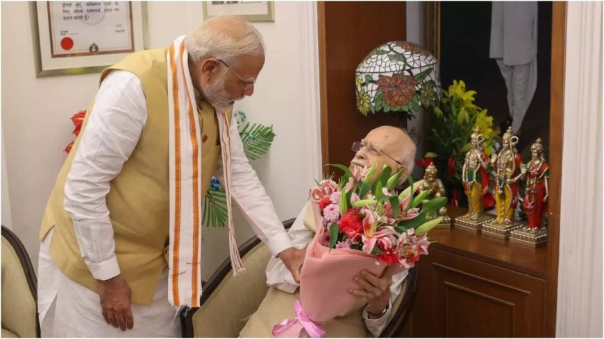PM Modi meets BJP leader LK Advani on his 97th birthday, says he devoted himself to India's development