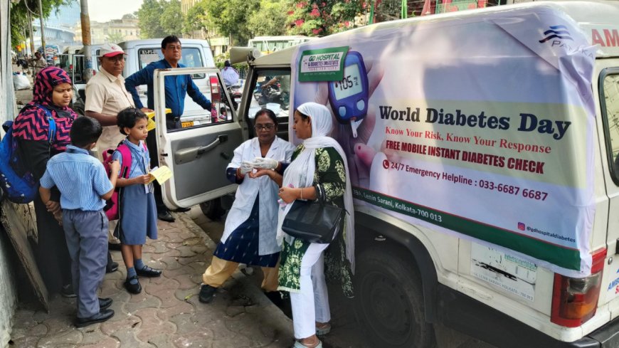 Diabetes specialist Kolkata hospital travelled through the city with mobile screening unit