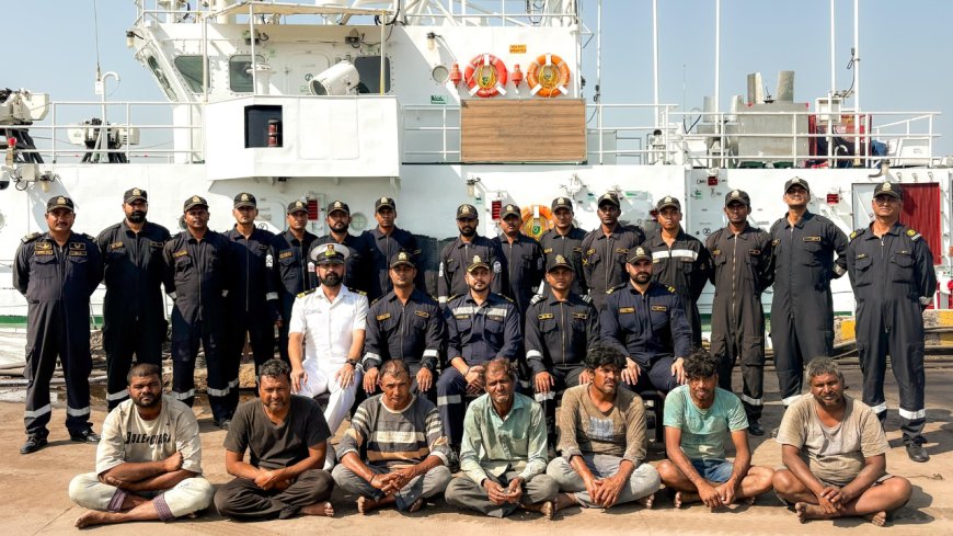 Daring rescue: Indian Coast Guard ship intercepts Pakistan maritime vessel, saves 7 fishermen
