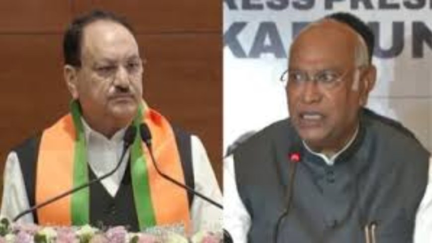 J P Nadda slams Kharge for pushing 'false' Manipur narrative, Congress hits back