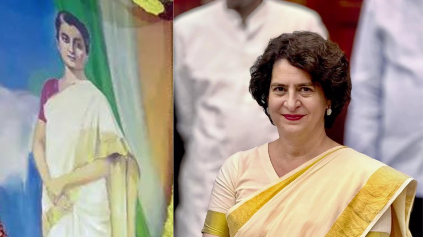 Priyanka Gandhi’s Parliament debut saree stirs memory of grandmother Indira Gandhi