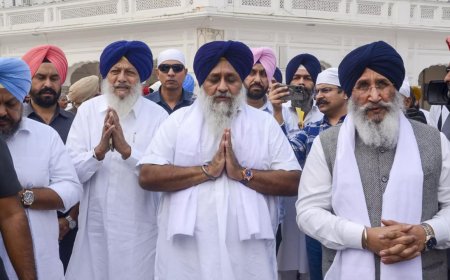 Cleaning utensils, shoes over SAD rule 'mistakes': Akal Takht issues religious punishment for Sukhbir Singh Badal