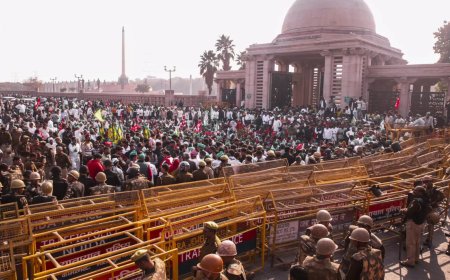 Farmers’ march: Protesters stop at Delhi-Noida border, give 7-day ultimatum to fulfill demands