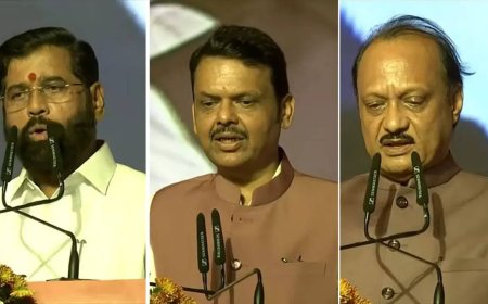 Devendra Fadnavis takes oath as Maha CM; Shinde, Ajit his deputies
