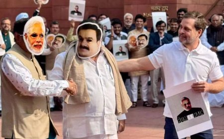Watch: Rahul Gandhi takes a dig at PM Modi and Adani in a staged 'interview' outside Parliament