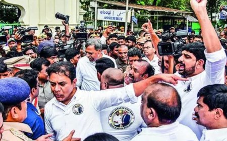BRS MLAs sporting Revanth-Adani tees held by Telangana cops