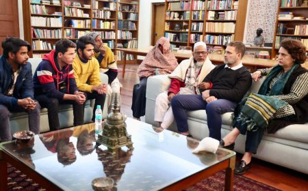 Rahul, Priyanka Gandhi meet Sambhal victims in Delhi days after being denied entry to violence-hit region