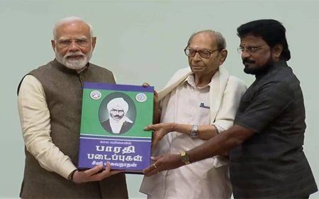 'Treasure of Tamil language': PM Modi unveils 23-volume collection of Mahakavi Subramania Bharati’s works
