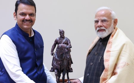 Maharashtra CM Fadnavis meets PM Modi