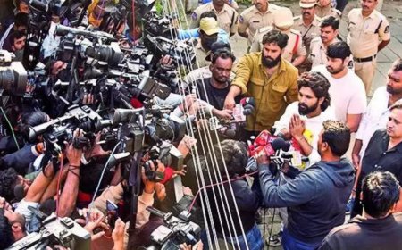 Allu Arjun walks out after tense night behind bars