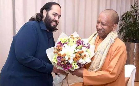 Anant Ambani pays courtesy visit to UP CM Yogi Adityanath in Mumbai