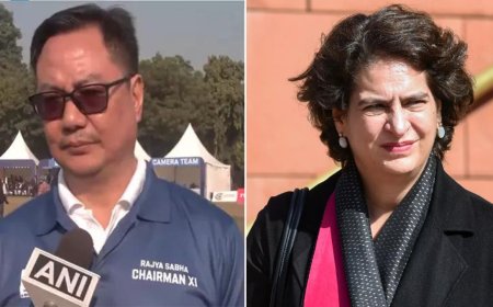 'She is new': Kiren Rijiju's dig at Priyanka Gandhi over her comments on PM Modi's speech