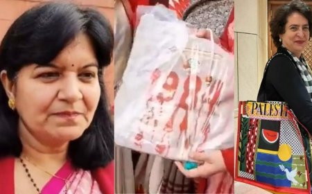 Priyanka Gandhi bristles as BJP MP gifts her 'Sikh genocide' bag