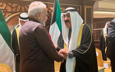 PM Modi attends opening ceremony of Arabian Gulf Cup, meets Kuwaiti Emir