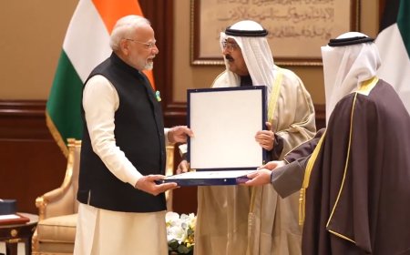 'Order of Mubarak Al-Kabeer': PM Modi honoured with Kuwait's highest civilian award