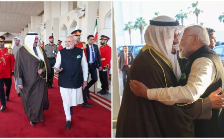 In special gesture, Kuwait’s PM personally sees off PM Modi at airport as he leaves for India