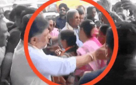 'Disgraceful': BJP shares video of DK Shivakumar 'shoving women workers'