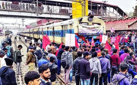 Bihar exam stir intensifies as protesters block trains, roads