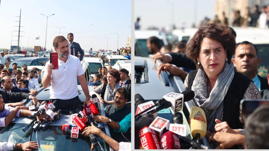 Headed to Sambhal, Rahul & Priyanka stopped at UP Gate, made to turn back