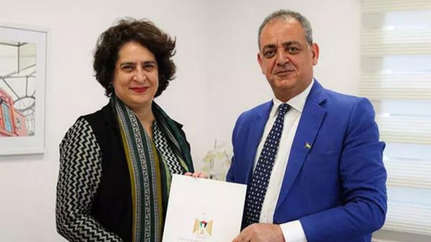 Palestine embassy official meets Priyanka Gandhi, congratulates her on Wayanad victory