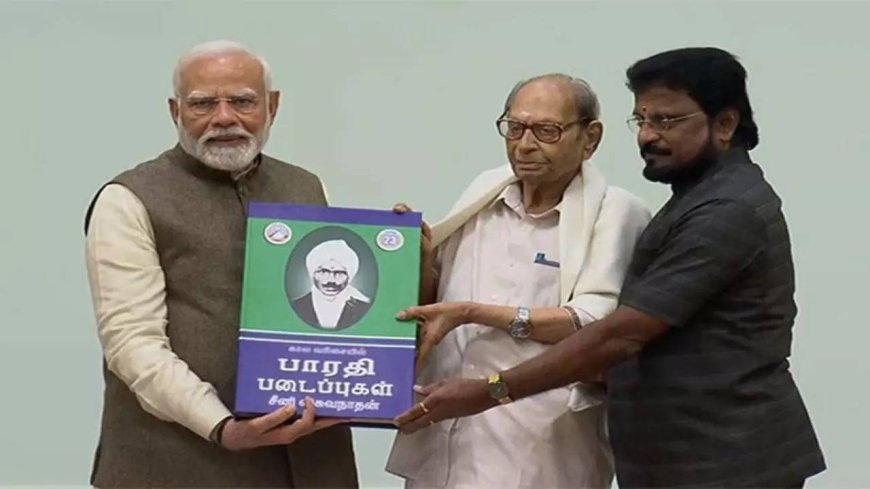 'Treasure of Tamil language': PM Modi unveils 23-volume collection of Mahakavi Subramania Bharati’s works