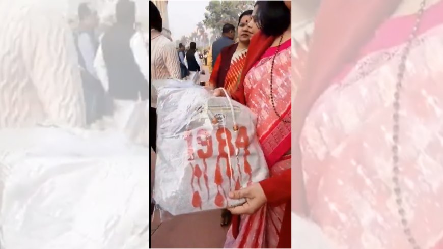 Watch: BJP gifts a tote bag to Priyanka Gandhi with '1984' printed on it