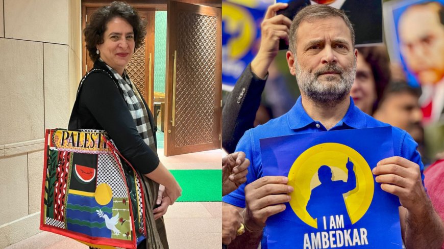 Mock interview, bags and t-shirt: Rahul, Priyanka Gandhi make a statement in Parliament