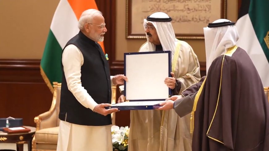 'Order of Mubarak Al-Kabeer': PM Modi honoured with Kuwait's highest civilian award