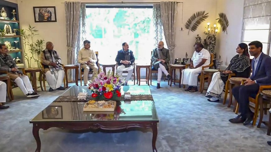 'Speak in united voice': Key NDA leaders meet in Delhi over Congress' Ambedkar attack