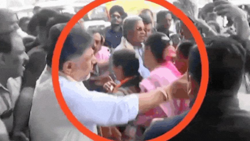'Disgraceful': BJP shares video of DK Shivakumar 'shoving women workers'