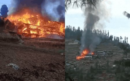 Watch: Massive fire breaks out in Himachal Pradesh's Kullu, several houses gutted