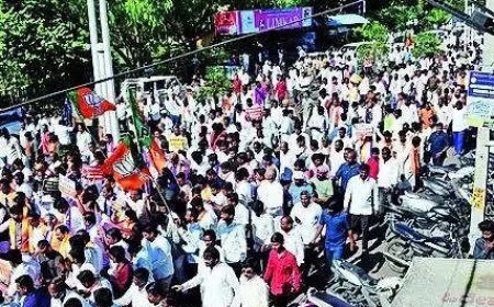 BJP holds protests against Kharge's son over contractor's suicide, seeks ouster