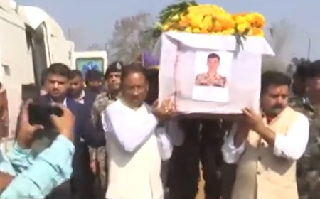 'Naxalites are rattled': CM Vishnu Sai lifts coffins of jawan killed in Chhattisgarh IED blast