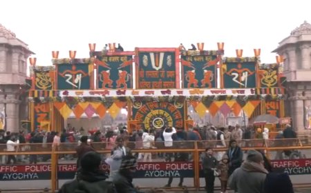 Thousands of devotees flock to Ayodhya for Ram Lalla idol consecration anniversary