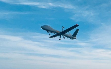 Heavy-duty military drone of Israeli-origin crashes into the sea off Porbandar