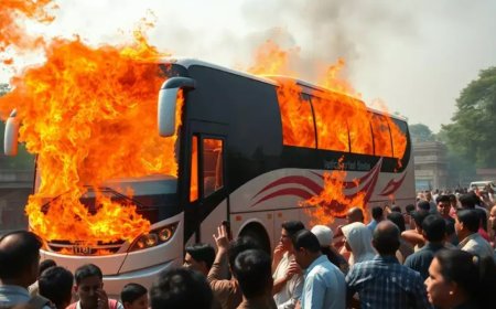Bus fire in Vrindavan claims life of Maha Kumbh pilgrim